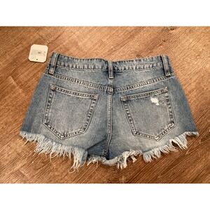 ALTAR'D STATE Kenzie Distressed mid‎ rise Denim Cutoff Shorts Frayed Hem XS